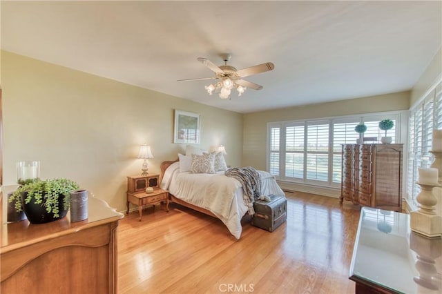bedroom featuring light wood-type flooring