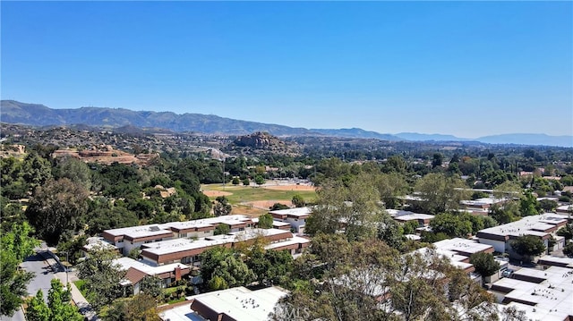 bird's eye view of a mountain backdrop