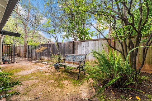 view of fenced backyard