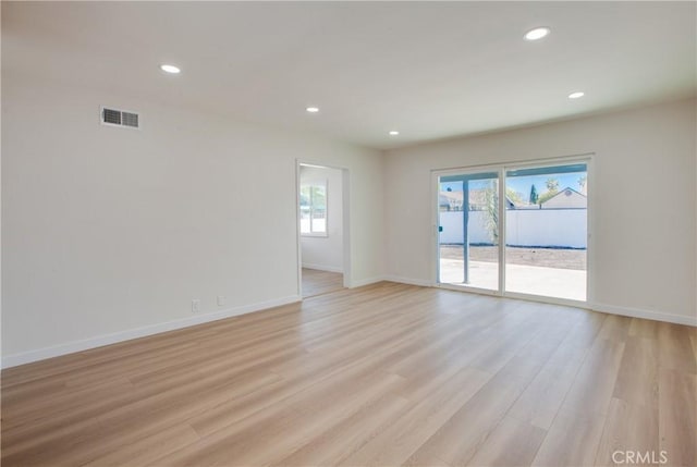 14704 Germain St, Mission Hills San Fernando, CA 91345 - unfurnished room featuring recessed lighting, baseboards, and light wood-style flooring