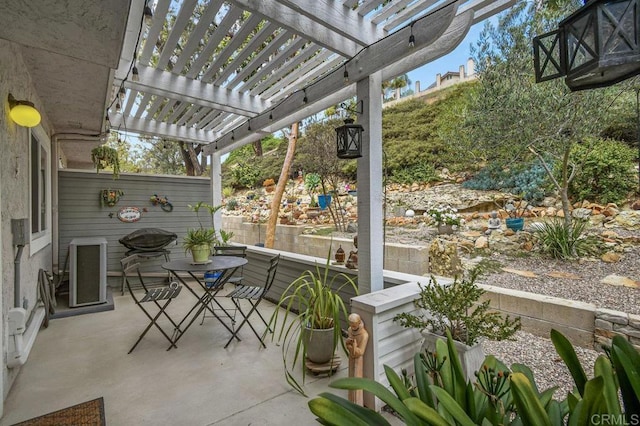 view of patio / terrace with a pergola