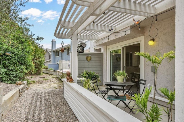 view of patio with a pergola