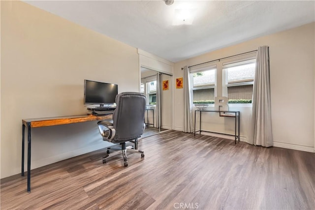 340 Terry Way, La Habra, CA 90631 - office area featuring wood finished floors and baseboards