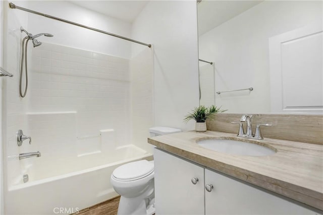 281 N Mar Vista Ave Unit 23, Pasadena, CA 91106 - full bath with vanity, toilet, shower / washtub combination, and wood finished floors