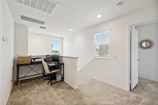 148 Camden Ct, Perris, CA 92571 - office space with carpet floors, baseboards, and recessed lighting