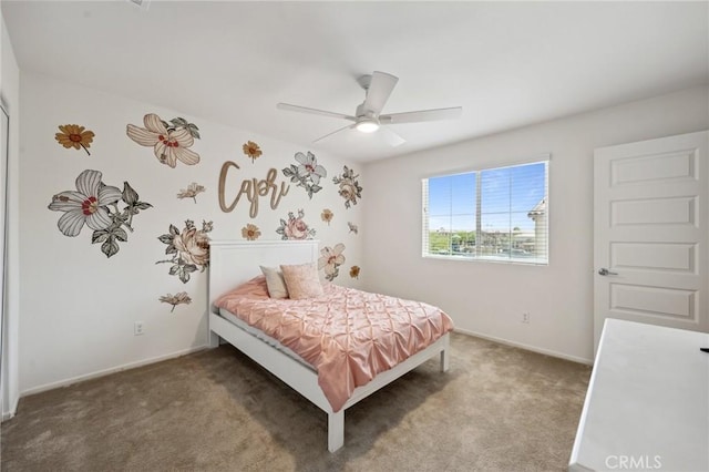 148 Camden Ct, Perris, CA 92571 - carpeted bedroom featuring baseboards and ceiling fan