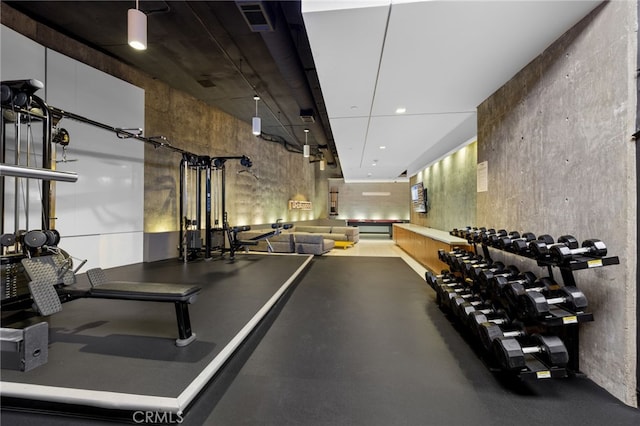 view of exercise room
