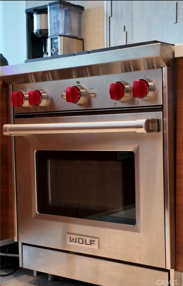 kitchen view of luxury range