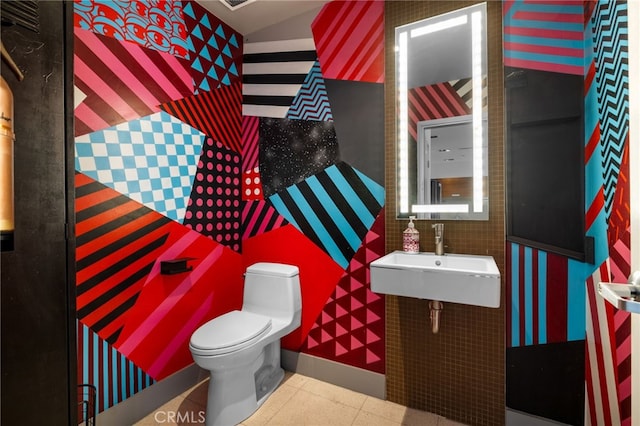 bathroom with a sink and toilet