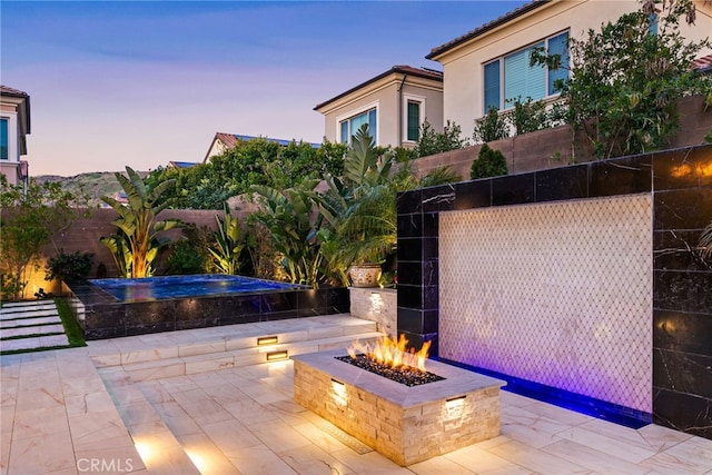 244 Coal Mine, Irvine, CA 92602 - view of patio with a fire pit and a hot tub