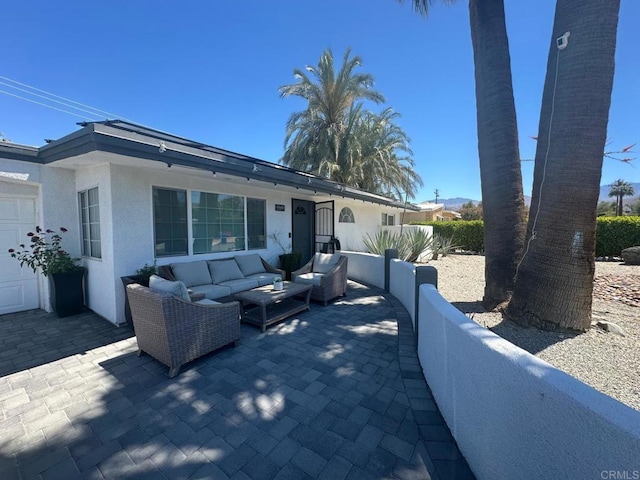 view of patio featuring outdoor lounge area