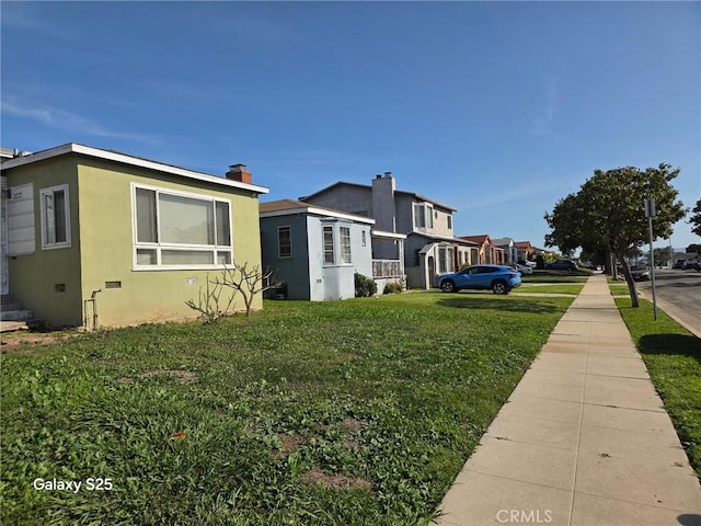view of grassy yard