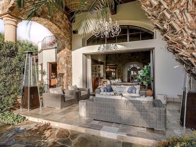18414 Calle La Serra, Rancho Santa Fe, CA 92091 - view of patio / terrace with an outdoor hangout area
