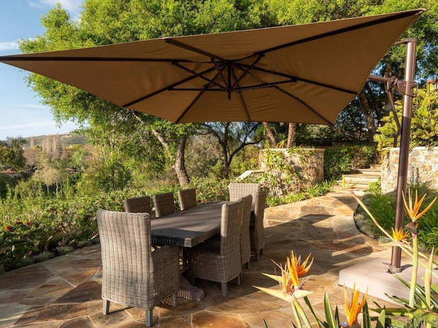 18414 Calle La Serra, Rancho Santa Fe, CA 92091 - view of patio / terrace with outdoor dining area