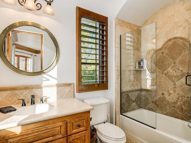 18414 Calle La Serra, Rancho Santa Fe, CA 92091 - full bath featuring toilet, enclosed tub / shower combo, and vanity