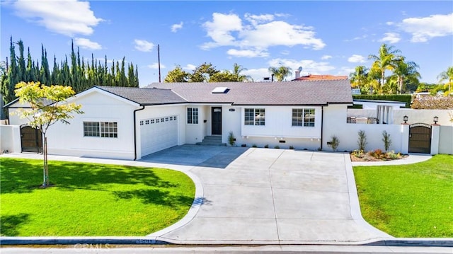 18011 Theodora Dr, Tustin, CA 92780 - ranch-style house with a gate, a garage, concrete driveway, and a shingled roof