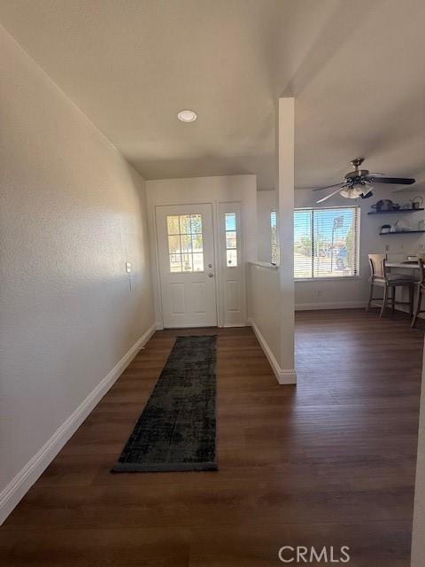 17949 Catalpa St, Hesperia, CA 92345 - foyer entrance with plenty of natural light, wood finished floors, and recessed lighting