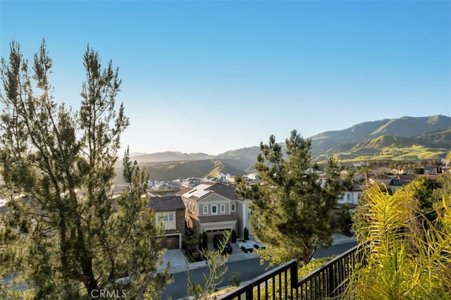 mountain view with nearby suburban area