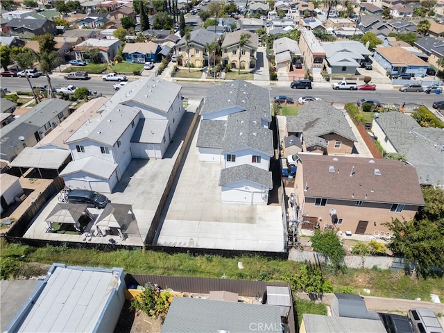 aerial view of residential area