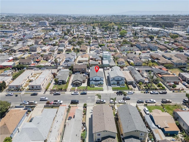 aerial overview of property's location featuring nearby suburban area