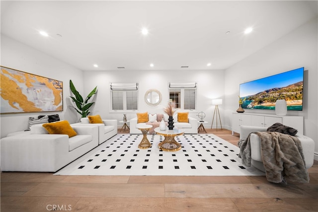 100 Headwaters, Irvine, CA 92602 - living area featuring wood finished floors, recessed lighting, and baseboards