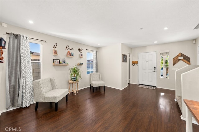 7189 Myrtle Pl, Fontana, CA 92336 - entryway with wood finished floors, plenty of natural light, baseboards, and recessed lighting