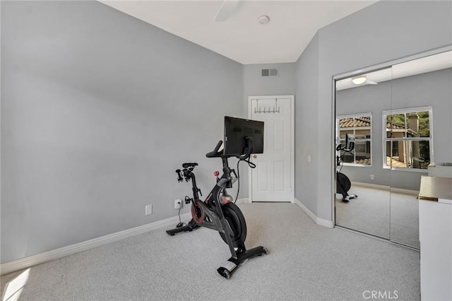 587 Fenwick Way Unit B, Simi Valley, CA 93065 - exercise room featuring carpet floors and baseboards