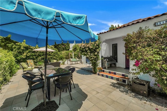 view of patio / terrace featuring outdoor dining space