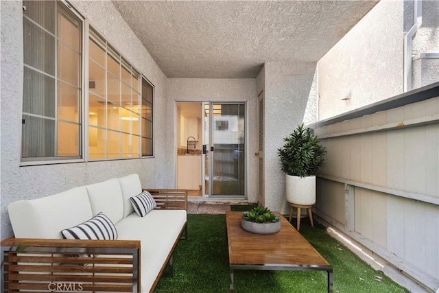 20155 Keswick St Unit 117, Winnetka, CA 91306 - balcony featuring an outdoor living space