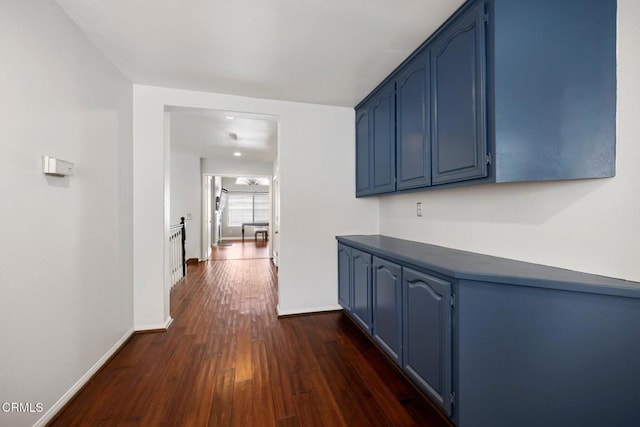1985 Erin Way, Glendale, CA 91206 - corridor featuring dark wood-style flooring and baseboards