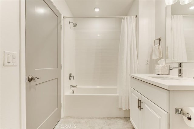 1648 Fig Tree Way, Oceanside, CA 92056 - full bathroom featuring shower / tub combo, vanity, and tile patterned flooring