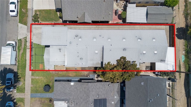 aerial view of property's location with property boundaries highlighted