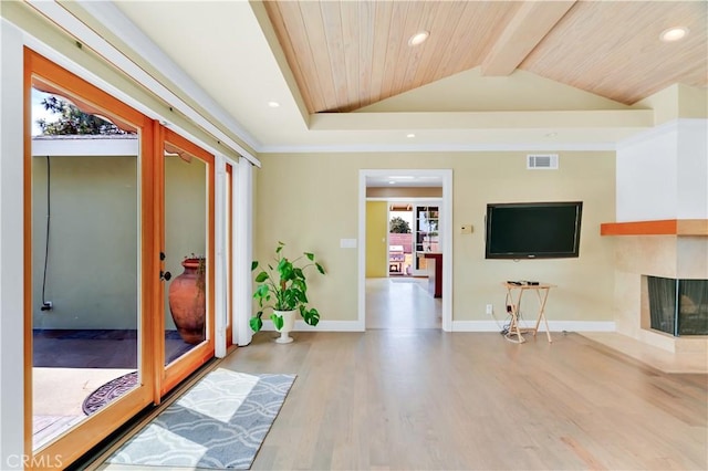 1961 W 187th Pl, Torrance, CA 90504 - living area featuring wood finished floors, french doors, a tile fireplace, recessed lighting, and baseboards