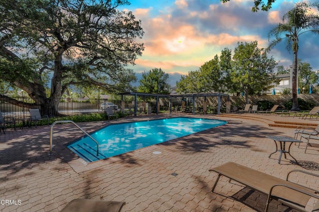 2451 Manet Ln, Simi Valley, CA 93063 - community pool featuring a pergola, fence, and a patio