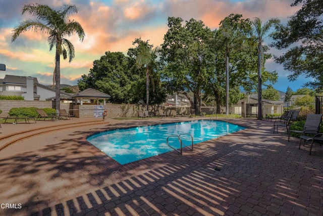 2451 Manet Ln, Simi Valley, CA 93063 - community pool with a gazebo, fence, and a patio