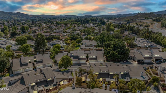 2451 Manet Ln, Simi Valley, CA 93063 - aerial view at dusk of a mountain view and a residential view