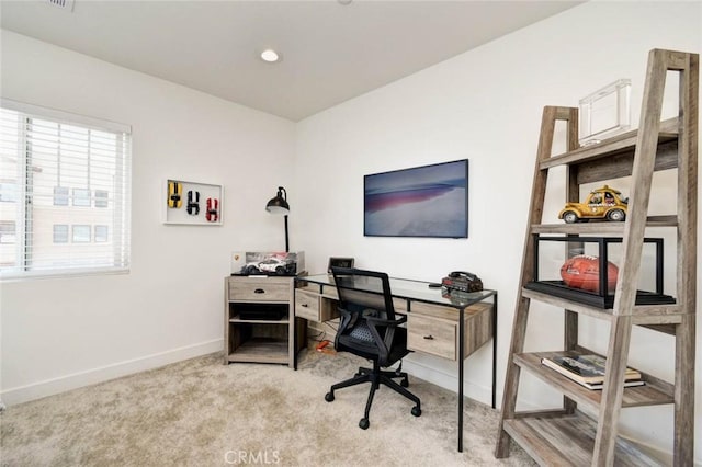 1053 Tiburon Way, San Luis Obispo, CA 93401 - home office featuring carpet flooring, baseboards, and recessed lighting
