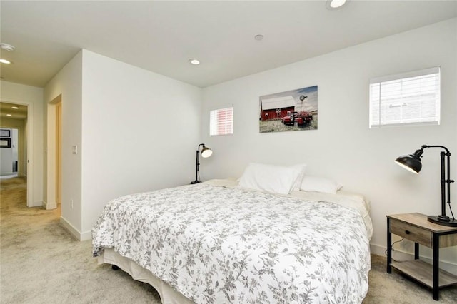 1053 Tiburon Way, San Luis Obispo, CA 93401 - bedroom with light carpet, recessed lighting, baseboards, and multiple windows