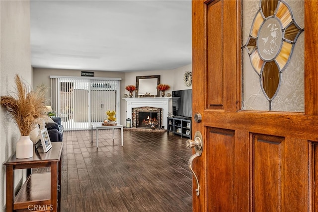 1729 Amelia Ave, San Pedro, CA 90731 - living room with a fireplace and wood finished floors