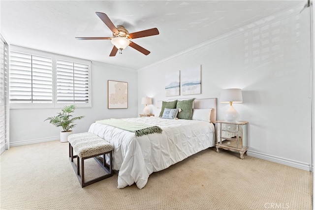 201 Bay Shore Ave Unit 209, Long Beach, CA 90803 - carpeted bedroom with baseboards, ornamental molding, and a ceiling fan