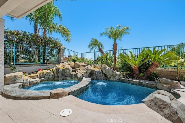 28 Brownsbury Rd, Laguna Niguel, CA 92677 - view of pool with a fenced backyard and a pool with connected hot tub