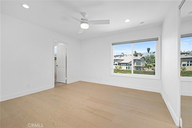 28 Brownsbury Rd, Laguna Niguel, CA 92677 - unfurnished room featuring wood finished floors, recessed lighting, ceiling fan, and baseboards