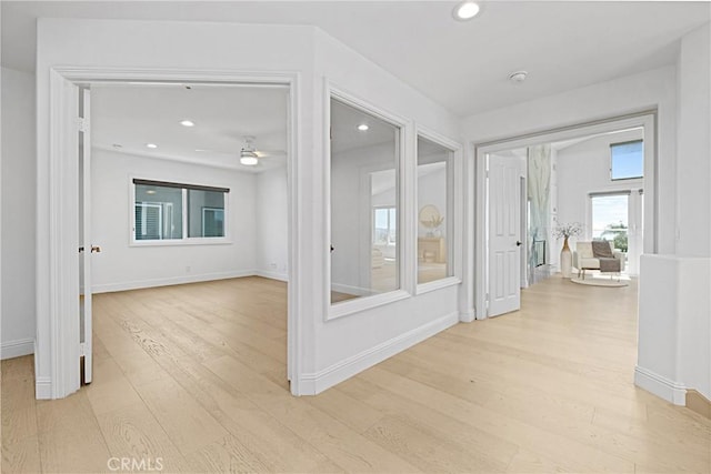 28 Brownsbury Rd, Laguna Niguel, CA 92677 - hallway featuring light wood-style floors, recessed lighting, and baseboards