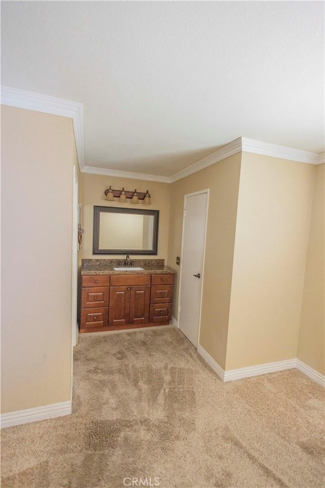 21049 Silver Cloud Dr, Diamond Bar, CA 91765 - bathroom featuring vanity, ornamental molding, and baseboards