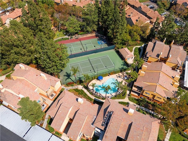 view of property location featuring a pool area
