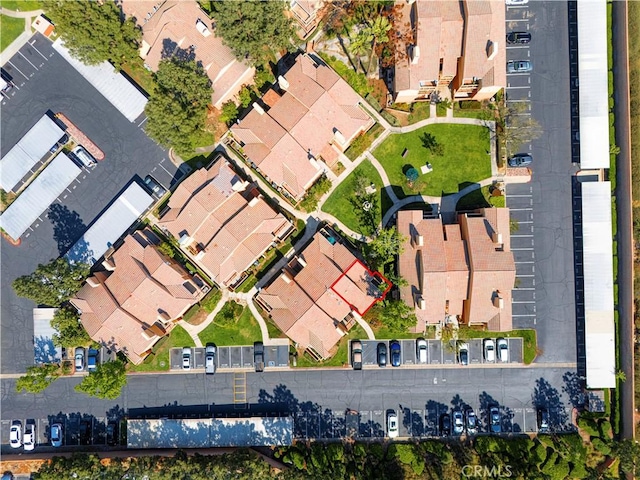 aerial view of residential area