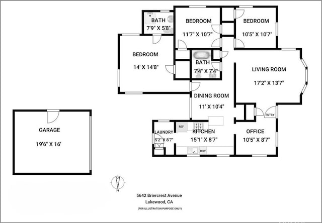 5642 Briercrest Ave, Lakewood, CA 90713 - property floor plan