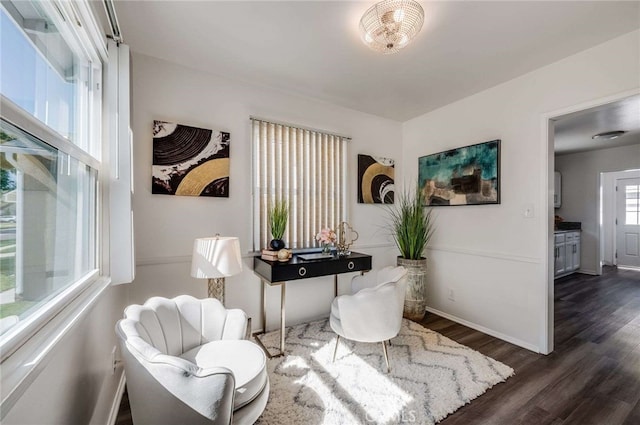 5642 Briercrest Ave, Lakewood, CA 90713 - home office with dark wood finished floors and baseboards