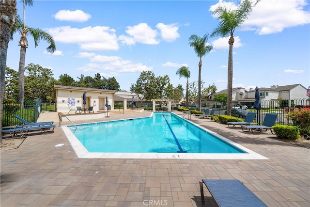206 Eisenhower, Placentia, CA 92870 - community pool with fence, a patio, and a residential view