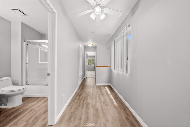 206 Eisenhower, Placentia, CA 92870 - hall with wood finished floors and baseboards